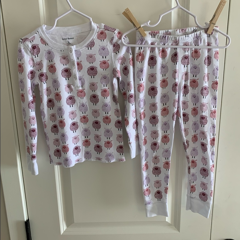 Roller rabbit woolies sheep pajamas size 4